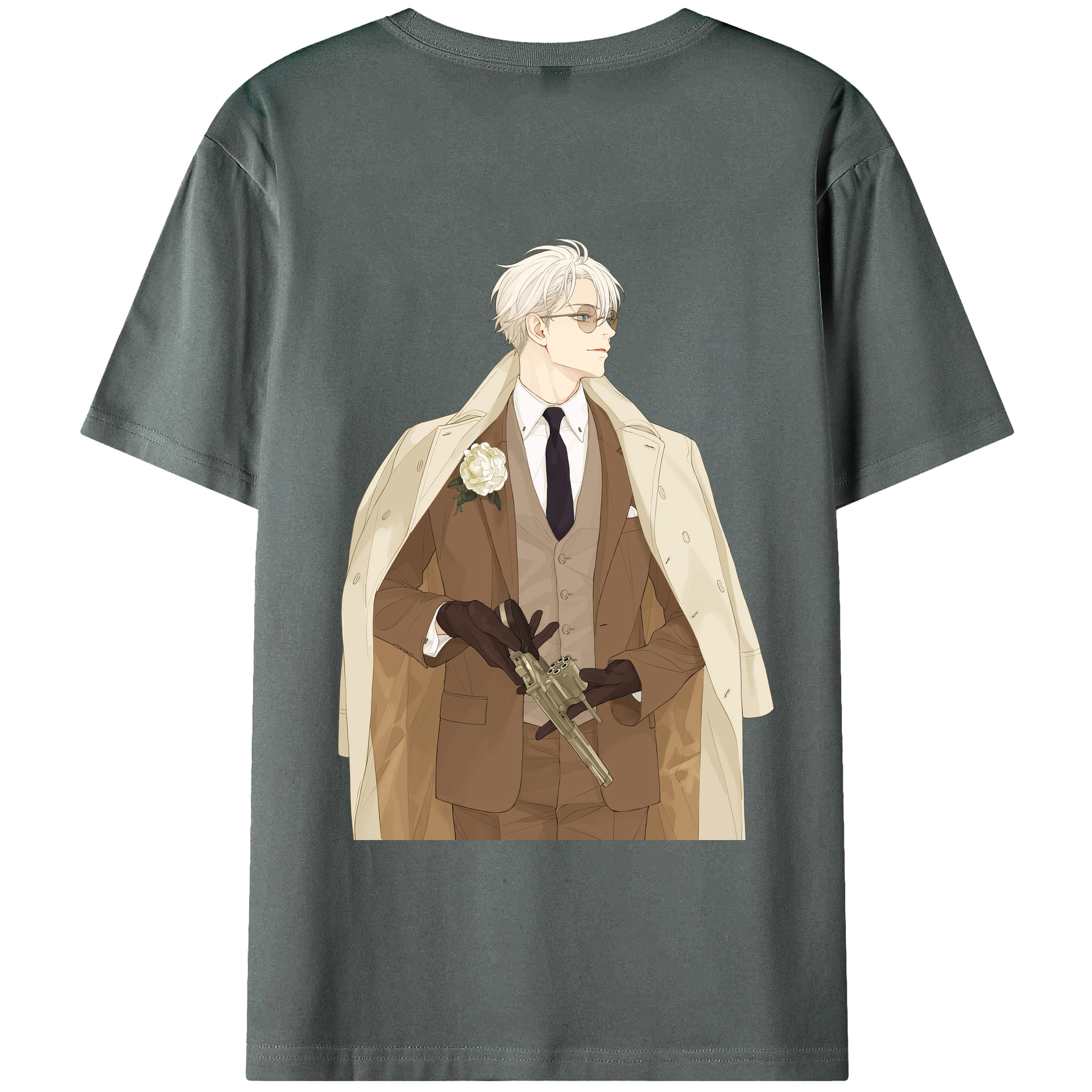 （画像用） 呪術廻戦 Jujutsu Kaisen 綿100％ メンズ半袖Tシャツ（バックプリント） 通気性